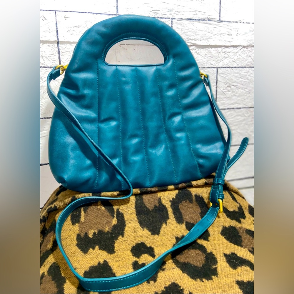 Fawn Design Green Quilted Handbag Crossbody Strap